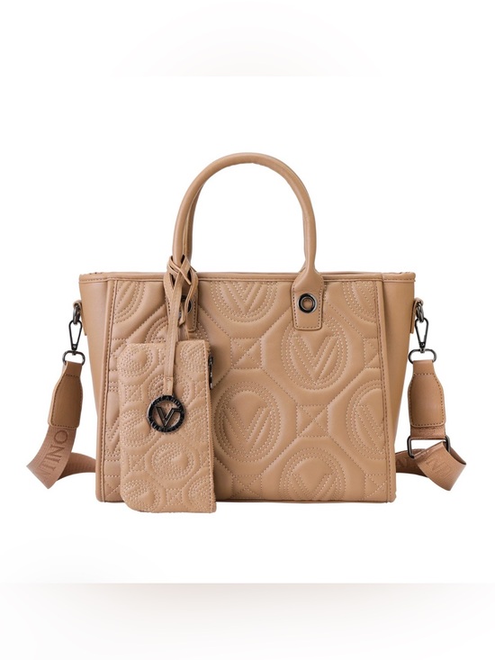 Valentino Orlandi Handbags - Valentino Orlandi Kayla Tote Bag in Tan with Gunmetal Hardware NWT